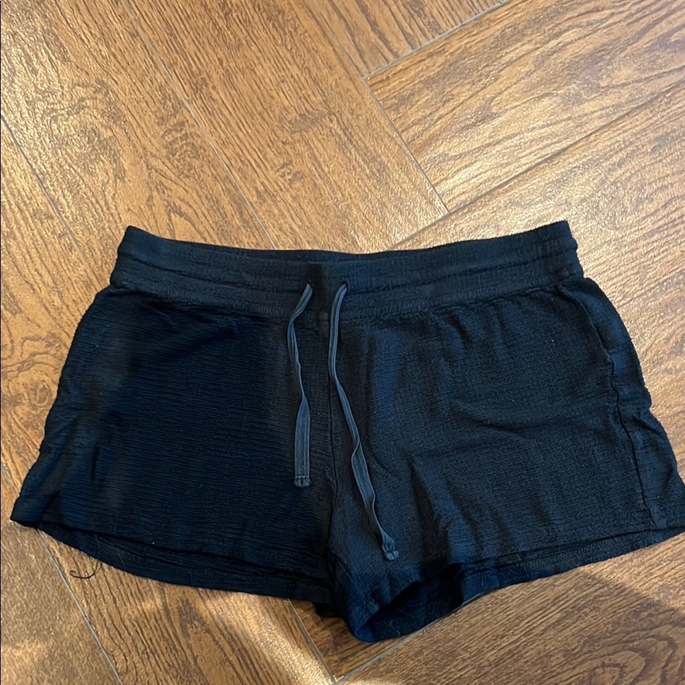 Women's Black Drawstring Shorts